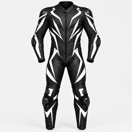 FORGEWORN Shadowline – Black & White One-Piece Racing Suit