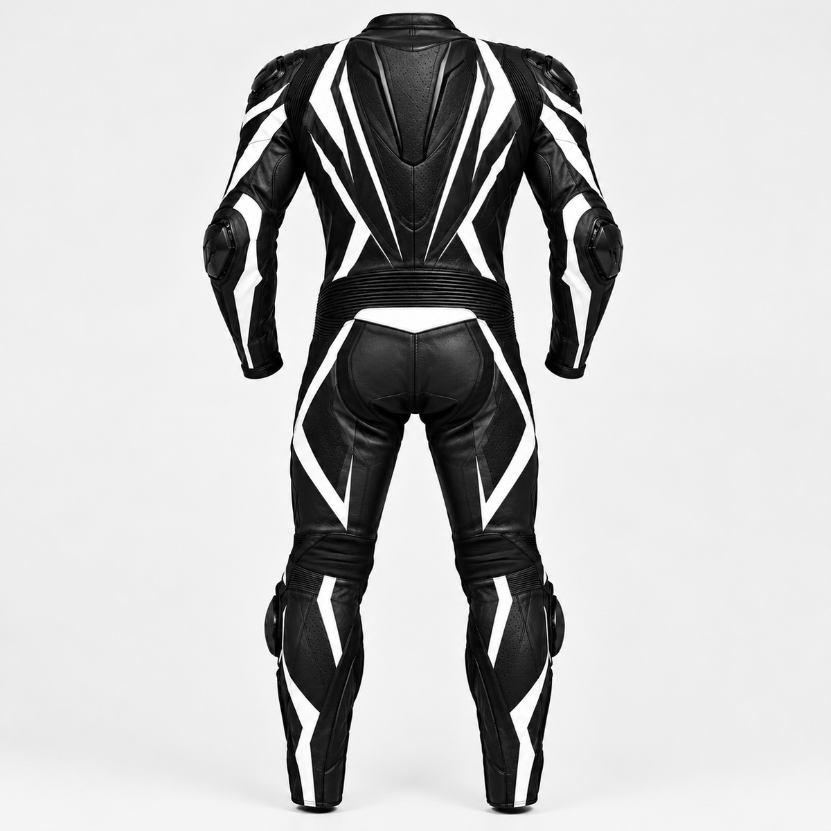 FORGEWORN Shadowline – Black & White One-Piece Racing Suit
