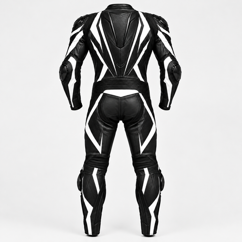FORGEWORN Shadowline – Black & White One-Piece Racing Suit