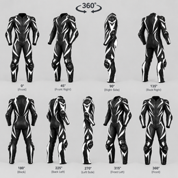 FORGEWORN Shadowline – Black & White One-Piece Racing Suit
