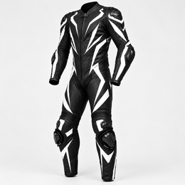 FORGEWORN Shadowline – Black & White One-Piece Racing Suit